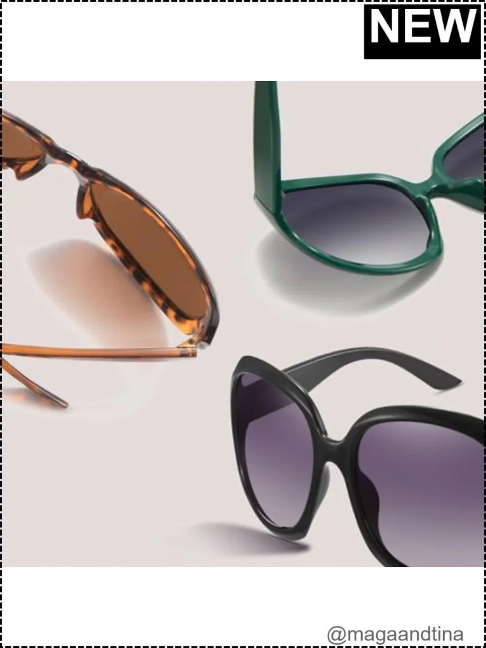 Oversized Polarized Sunglasses Women Retro Bug Eye UV400 Protection